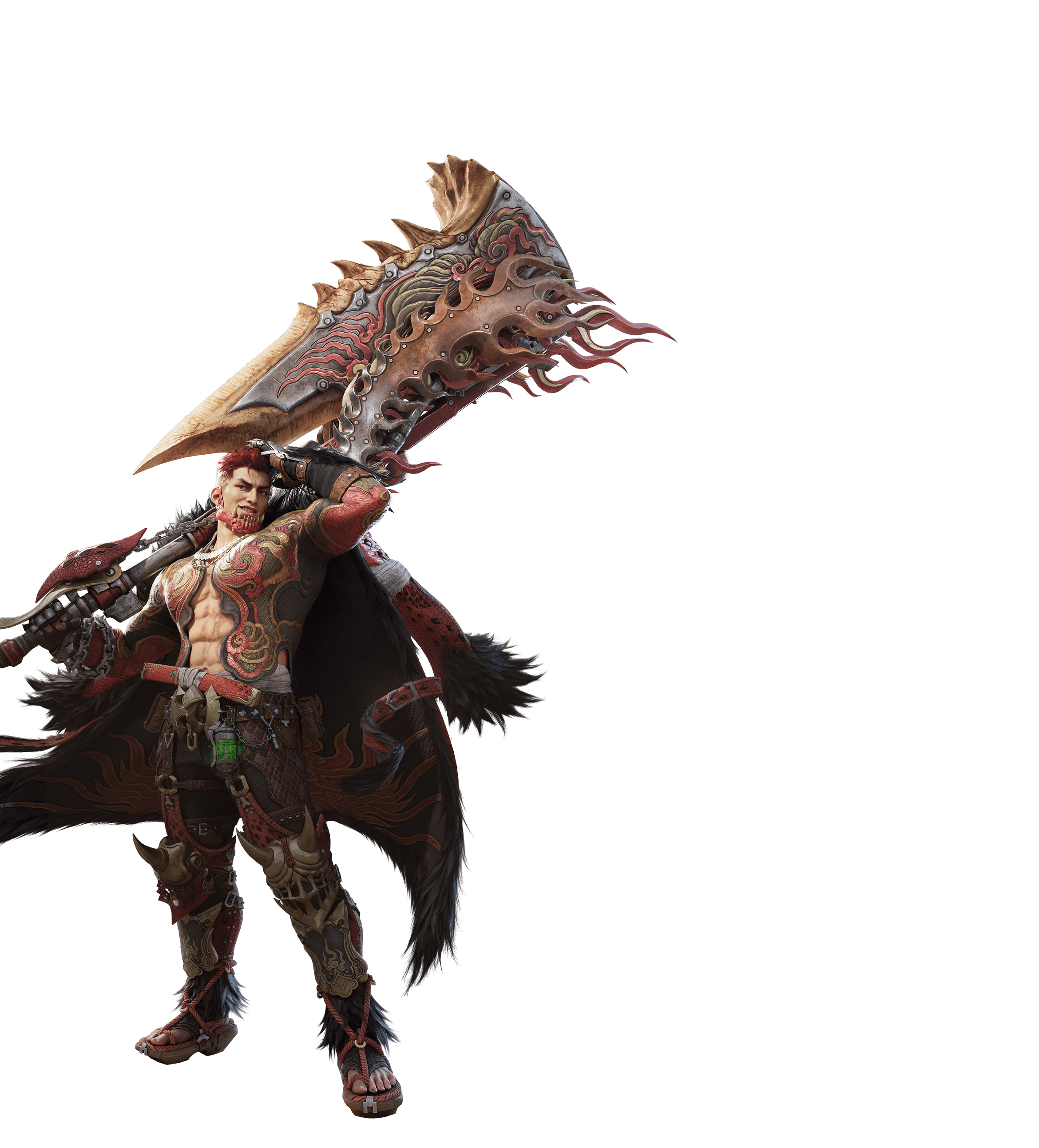 Pyro, Assault Great Sword Adventurer in Monster Hunter Outlanders