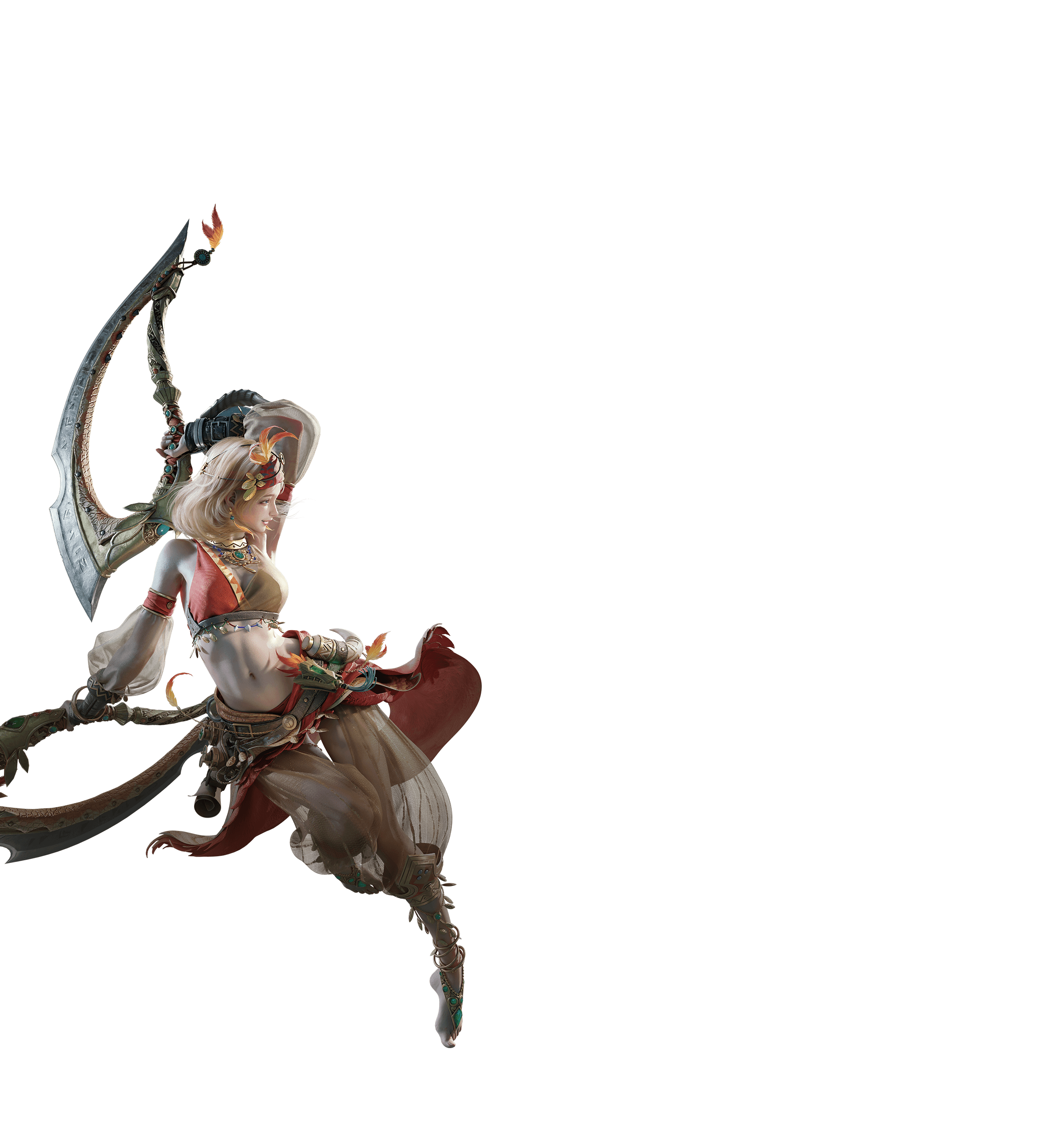 Raya, Disruptor Dual Blades Adventurer in Monster Hunter Outlanders